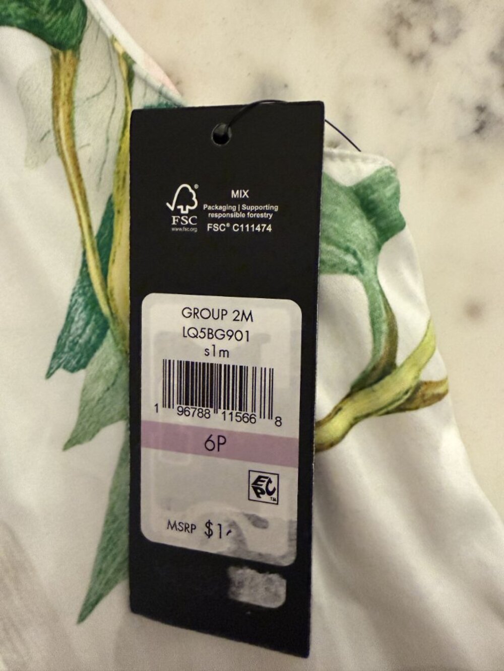 NWT Karl Lagerfeld Paris Petite Allover White Floral Midi Dress Size 6 P [jb] - Picture 9 of 9
